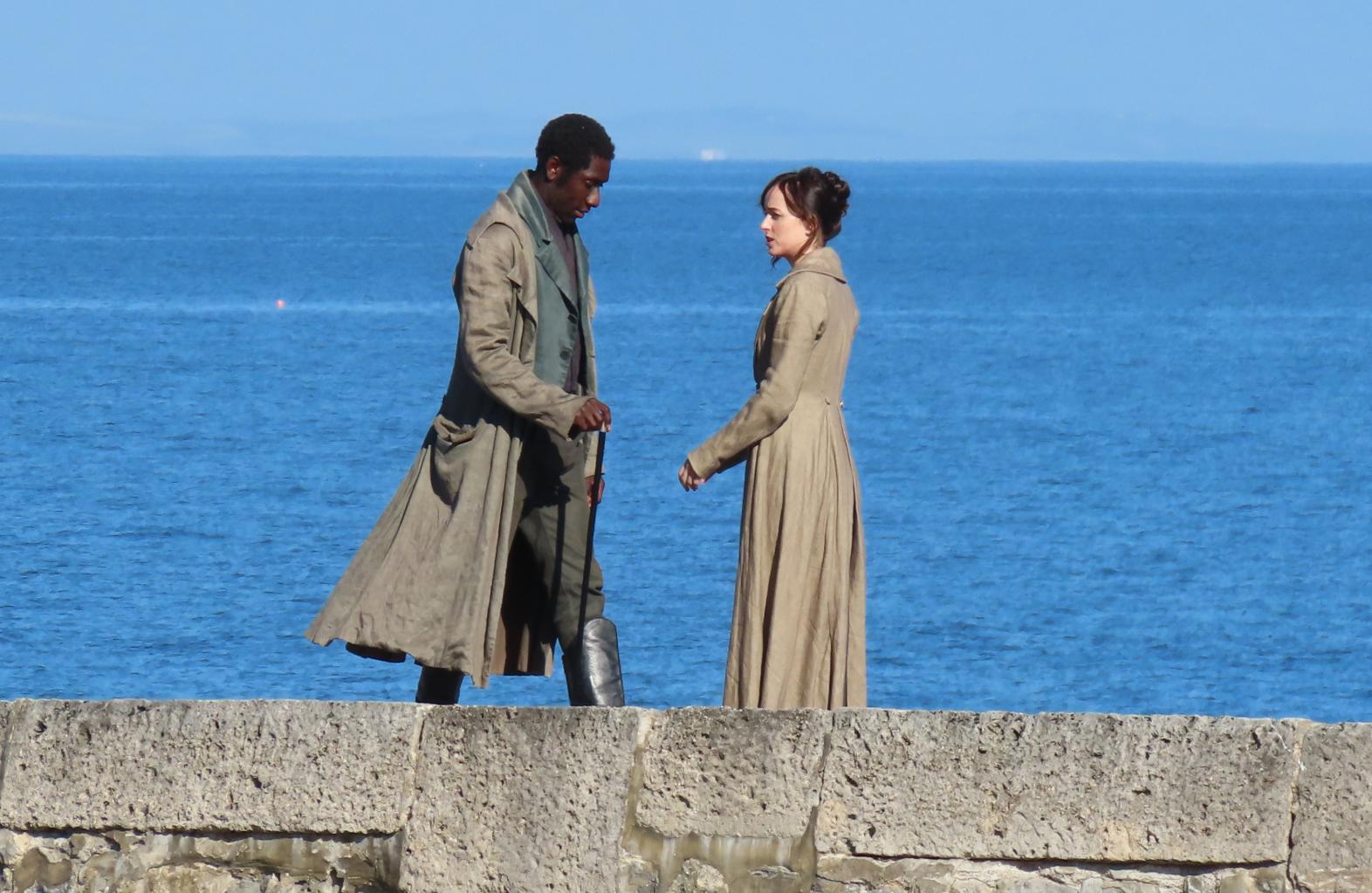 Film crew descends on Lyme Regis for Persuasion remake starring Dakota