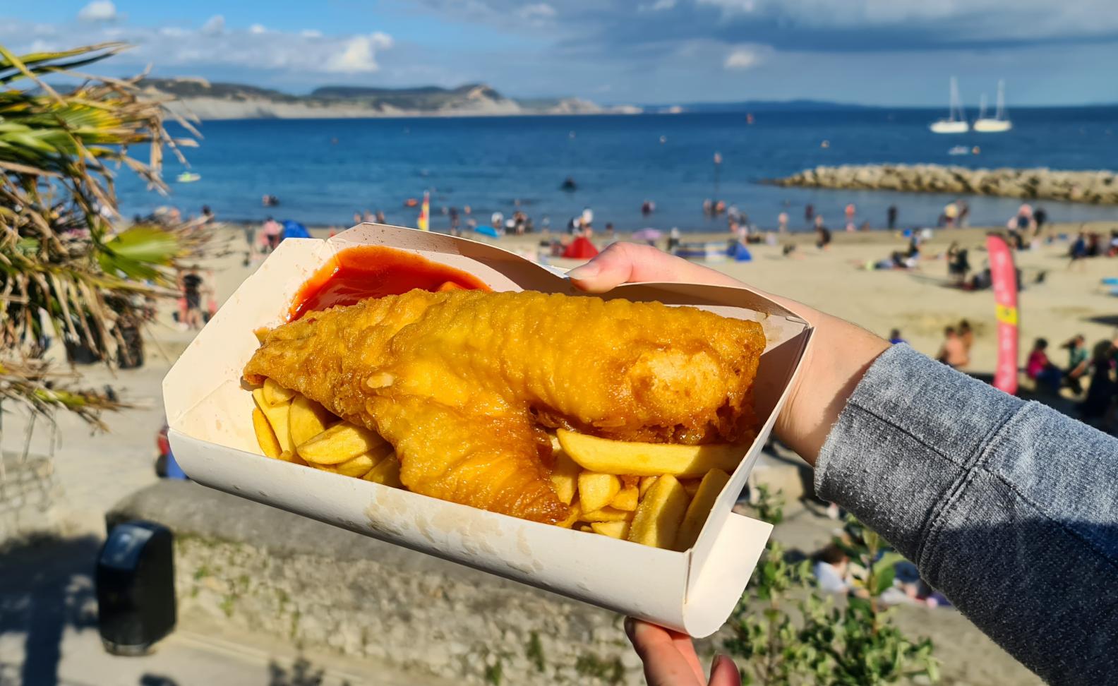 Fish and chips from Herbies Lyme Regis