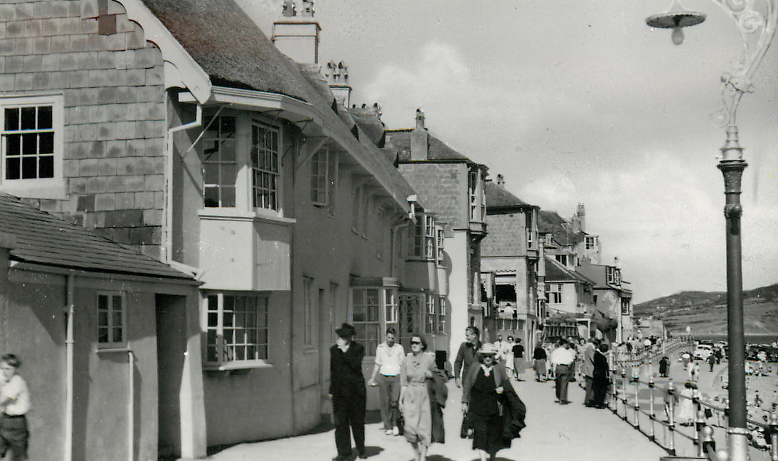 Marine Parade cottages, Lyme Regis circa 1950s