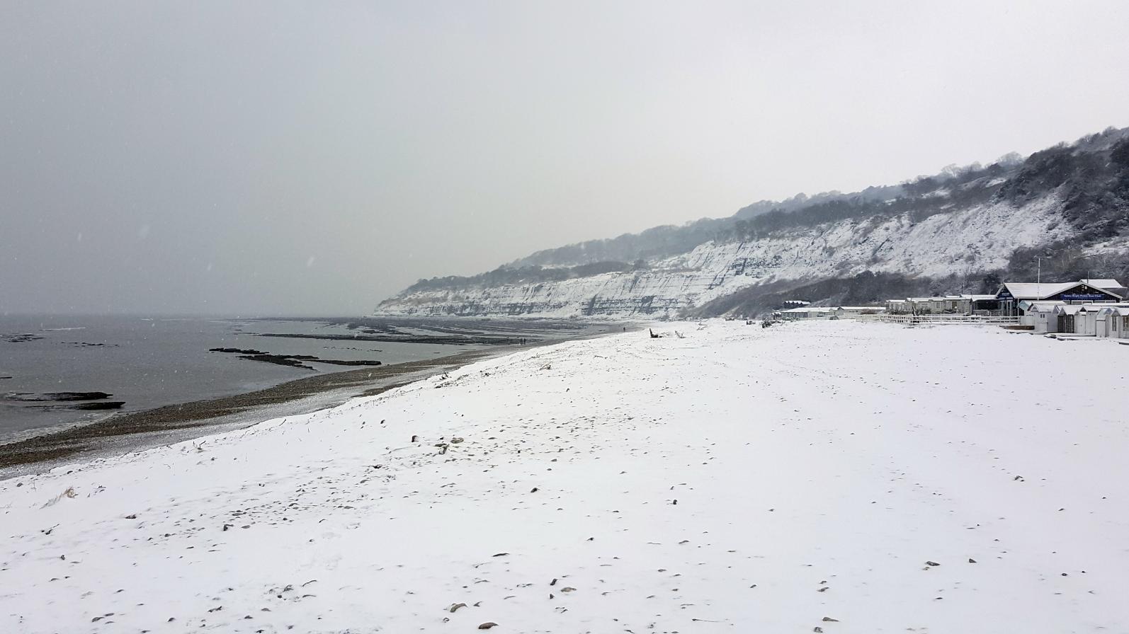 Monmouth beach snow 2018