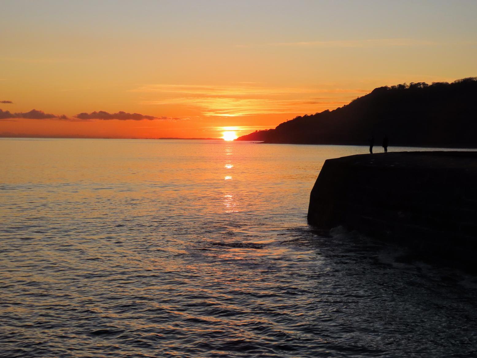 Sunset from the Cobb Lyme Regis