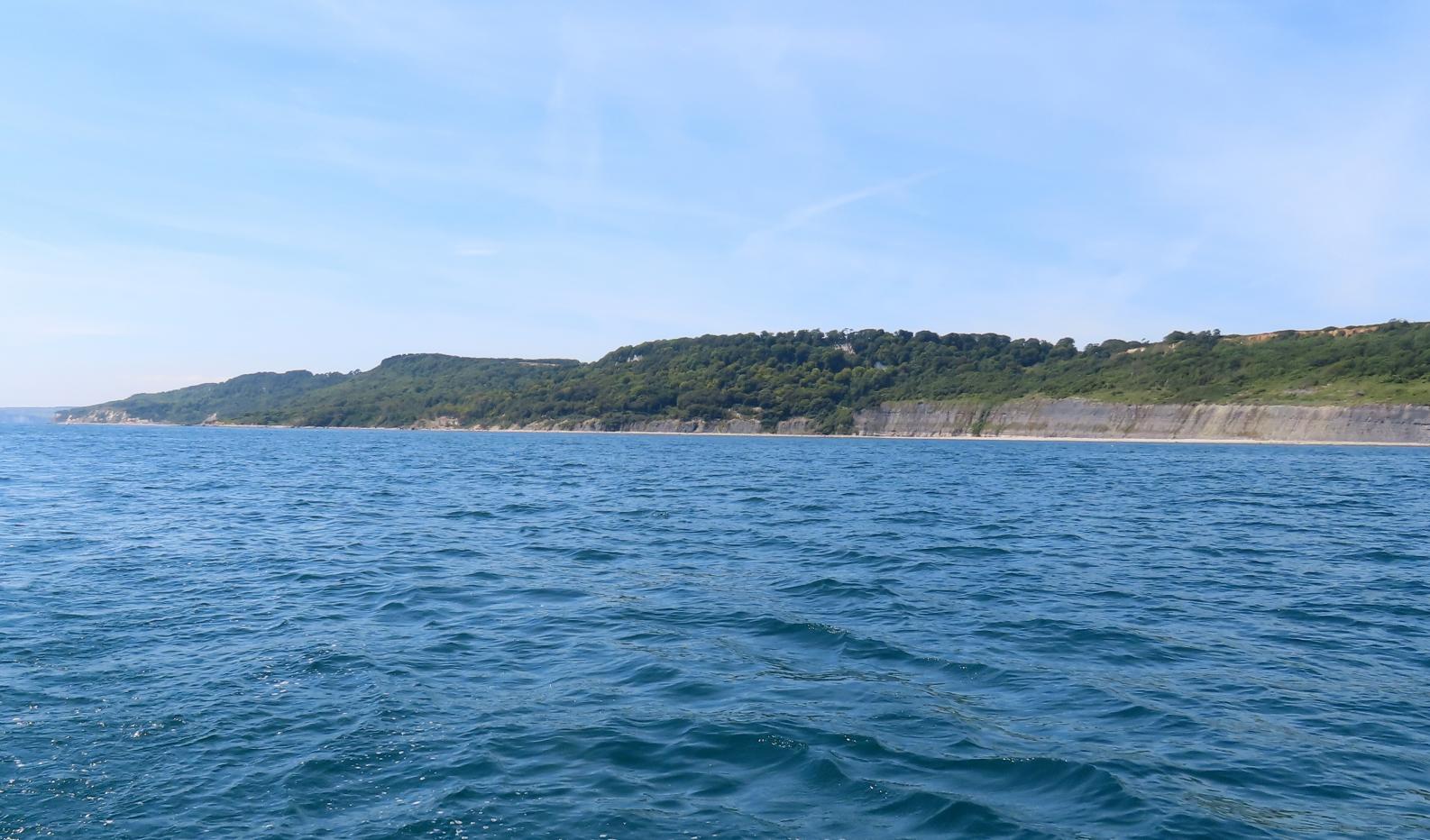 Lyme Regis undercliff viewed from the sea