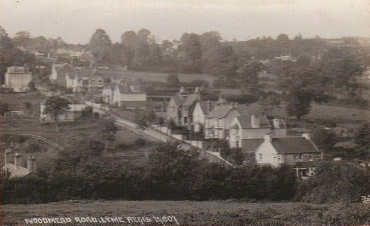 Vintage postcard of Woodmead Road, Lyme Regis