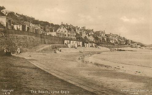 Lyme Regis beach circa 1937