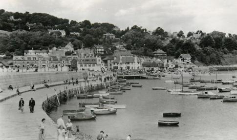 Cobb Square from the Cobb, Lyme Regis circa 1950s