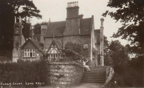 Vintage postcard of Coram Court, Lyme Regis
