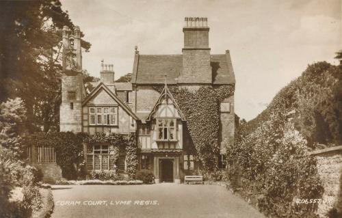 Vintage postcard of Coram Court, Lyme Regis circa 1943