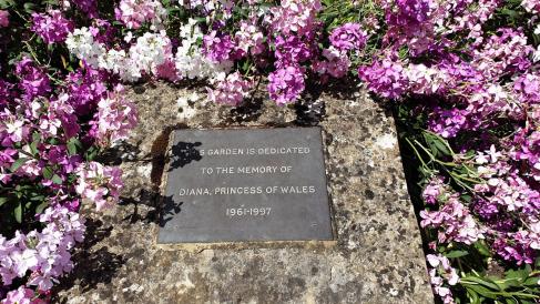 Diana Memorial Garden plaque