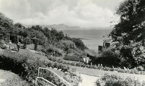 Golden Cap from Langmoor Gardens, Lyme Regis circa 1937
