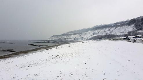 Monmouth beach snow March 2018