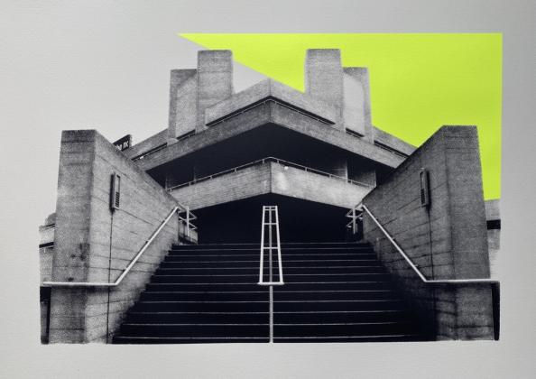 National Theatre in Neon Yellow