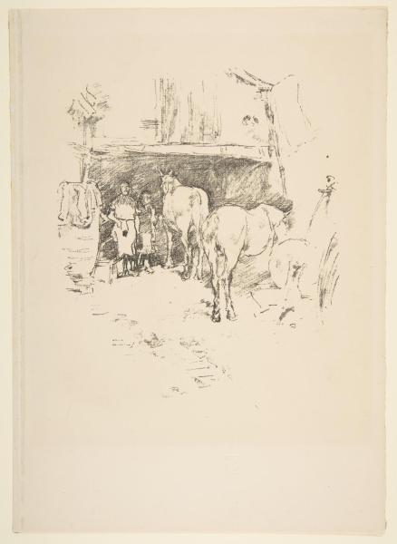 The Smith's Yard (1895) lithograph