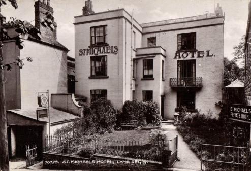 Vintage postcard of St. Michael's Hotel, Lyme Regis circa 1925