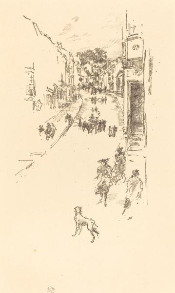 Sunday, Lyme Regis (1895) lithograph