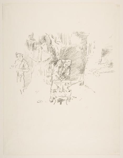 The Sunny Smithy, Lyme Regis (1895) lithograph