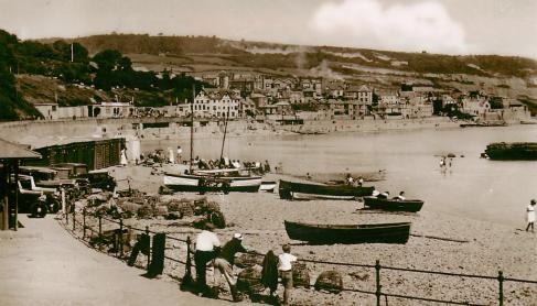 View of Lyme Regis from the Cobb, circa 1950s