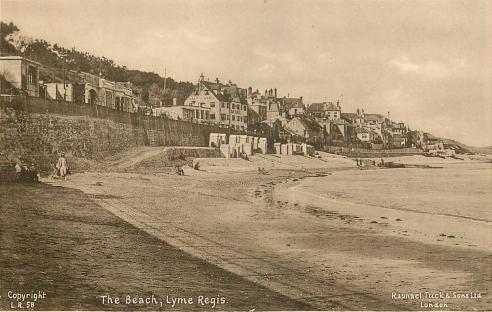 The beach, Lyme Regis circa 1937